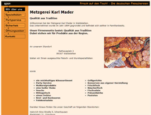 Tablet Screenshot of metzgerei-mader.profifleischer.de